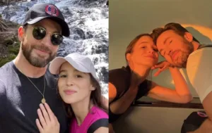 Alba Baptista with her boyfriend Chris Evans