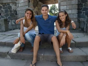 Alba Baptista with her brother Renato Baptista & her sister Ana Luisa Baptista