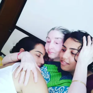 Geetanjali Mishra with her mother and sister